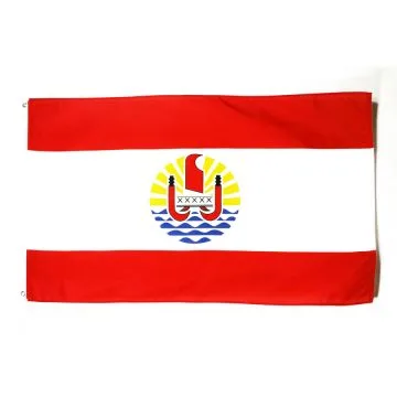 Drapeau Polynésie française 90x60cm - Drapeau polynésien - France 60 x 90 cm Spécial Extérieur - Drapeaux