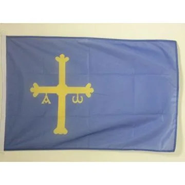 DRAPEAU ASTURIES 90x60cm - DRAPEAU DE ASTURIAS - ESPAGNE 60 x 90 cm Spécial Extérieur - DRAPEAUX