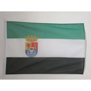 DRAPEAU ESTRÍ?MADURE 90x60cm - DRAPEAU DE EXTREMADURA - ESPAGNE 60 x 90 cm Spécial Extérieur - DRAPEAUX