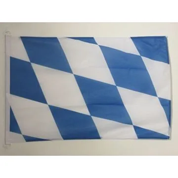 DRAPEAU BAVIÍ?RE 90x60cm - DRAPEAU BAVAROIS - ALLEMAGNE 60 x 90 cm Spécial Extérieur - DRAPEAUX