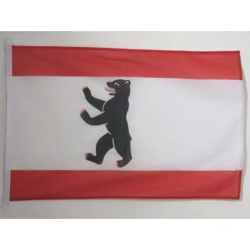DRAPEAU BERLIN 90x60cm - DRAPEAU BERLINOIS - ALLEMAGNE 60 x 90 cm Spécial Extérieur - DRAPEAUX