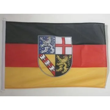 DRAPEAU SARRE 90x60cm - DRAPEAU SAARLAND - LAND ALLEMAGNE 60 x 90 cm Spécial Extérieur - DRAPEAUX