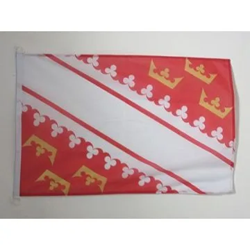 DRAPEAU ALSACE 90x60cm - DRAPEAU ALSACIEN - PROVINCE D\'ALSACE 60 x 90 cm Spécial Extérieur - DRAPEAUX
