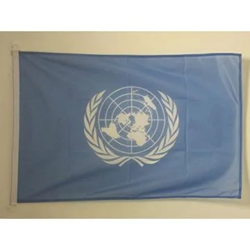 DRAPEAU ONU 90x60cm - DRAPEAU DES NATIONS UNIES 60 x 90 cm Spécial Extérieur - DRAPEAUX
