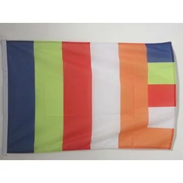 DRAPEAU BOUDDHISTE 90x60cm - DRAPEAU BOUDDHISTE - TIBET 60 x 90 cm Spécial Extérieur - DRAPEAUX
