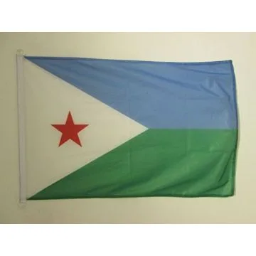 DRAPEAU DJIBOUTI 90x60cm - DRAPEAU DJIBOUTIEN 60 x 90 cm Spécial Extérieur - DRAPEAUX