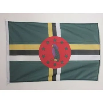 DRAPEAU DOMINIQUE 90x60cm - DRAPEAU DOMINIQUAIS 60 x 90 cm Spécial Extérieur - DRAPEAUX