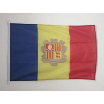 DRAPEAU ANDORRE 90x60cm - DRAPEAU ANDORRAN 60 x 90 cm Spécial Extérieur - DRAPEAUX