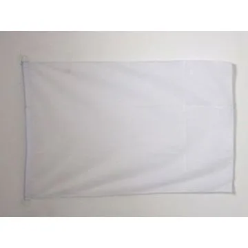 DRAPEAU UNICOLORE BLANC 90x60cm - DRAPEAU DE COULEUR BLANCHE 60 x 90 cm Spécial Extérieur - DRAPEAUX