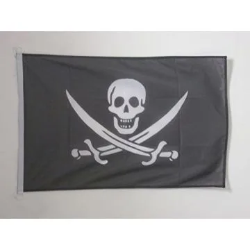 DRAPEAU PIRATE JACK RACKHAM 90x60cm - DRAPEAU PIRATES - CORSAIRE 60 x 90 cm Spécial Extérieur - DRAPEAUX