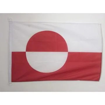 DRAPEAU GROENLAND 90x60cm - DRAPEAU GROENLANDAIS 60 x 90 cm Spécial Extérieur - DRAPEAUX