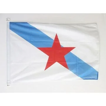 DRAPEAU GALICE ESTRELEIRA 90x60cm - DRAPEAU INDÍ?PENDENTISTE DE GALICIA  60 x 90 cm Spécial Extérieur - DRAPEAUX