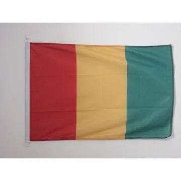 DRAPEAU GUINÍ?E 90x60cm - DRAPEAU GUINÍ?EN 60 x 90 cm Spécial Extérieur - DRAPEAUX