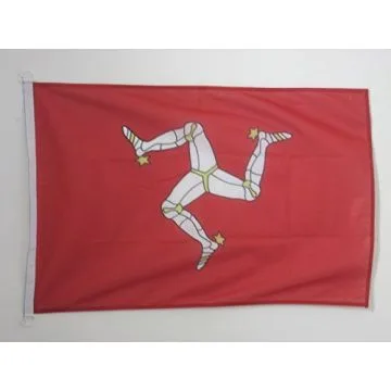 DRAPEAU ILE DE MAN 90x60cm - DRAPEAU ANGLAIS 60 x 90 cm Spécial Extérieur - DRAPEAUX