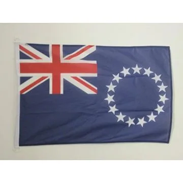 DRAPEAU ILES COOK 90x60cm - DRAPEAU DES ILES COOK 60 x 90 cm Spécial Extérieur - DRAPEAUX