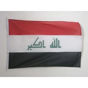 DRAPEAU IRAK 90x60cm - DRAPEAU IRAKIEN 60 x 90 cm Spécial Extérieur - DRAPEAUX