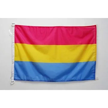 Drapeau Pansexualité 90x60cm - Drapeau omnisexualité - pansexuel 60 x 90 cm Spécial Extérieur - Drapeaux