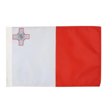 DRAPEAU MALTE 45x30cm - DRAPEAU MALTAIS 30 x 45 cm avec fourreau