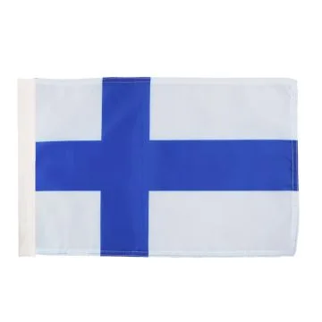 DRAPEAU FINLANDE 45x30cm - DRAPEAU FINLANDAIS 30 x 45 cm avec fourreau