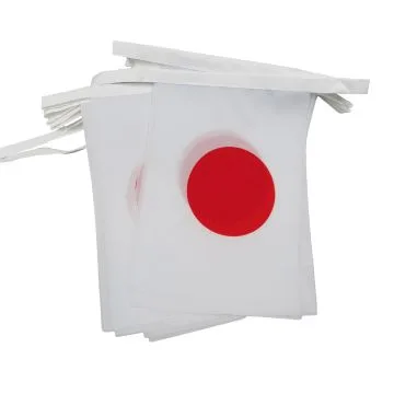 GUIRLANDE 6 mètres 20 DRAPEAUX JAPON 21x15 cm - DRAPEAU JAPONAIS 15 x 21 cm