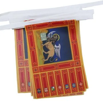 Guirlande 6 mètres 20 Drapeaux Vénétie 21x15 cm - Drapeau de la région deVeneto 15 x 21 cm