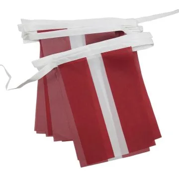 GUIRLANDE 6 mètres 20 DRAPEAUX LETTONIE 21x15 cm - DRAPEAU LETTON 15 x 21 cm
