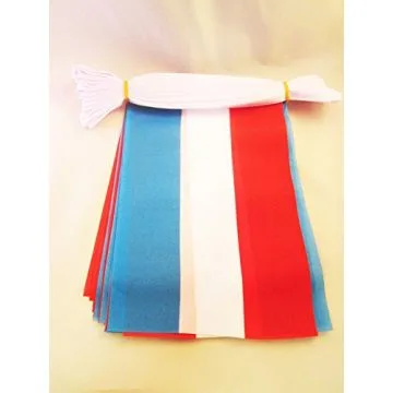 GUIRLANDE 6 mètres 20 DRAPEAUX LUXEMBOURG 21x15 cm - DRAPEAU LUXEMBOURGEOIS 15 x 21 cm