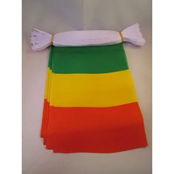 GUIRLANDE 6 mètres 20 DRAPEAUX MALI 21x15 cm - DRAPEAU MALIEN 15 x 21 cm