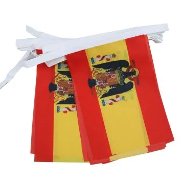 Guirlande 6 mètres 20 Drapeaux Espagne franquiste 1945-1977 21x15 cm - Drapeau espagnol de Franco 15 x 21 cm