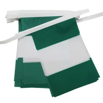 GUIRLANDE 6 mètres 20 DRAPEAUX NIGÉRIA 21x15 cm - DRAPEAU NIGÉRIAN 15 x 21 cm