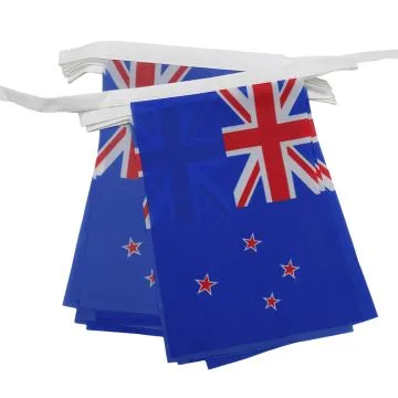 GUIRLANDE 6 mètres 20 DRAPEAUX NOUVELLE-ZÉLANDE 21x15 cm - DRAPEAU NÉO-ZÉLANDAIS 15 x 21 cm