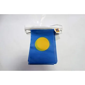 Guirlande 6 mètres 20 Drapeaux Palaos 21x15 cm - Drapeau paluan 15 x 21 cm
