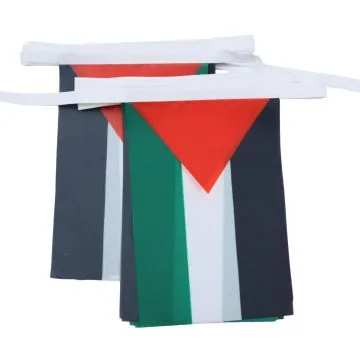 GUIRLANDE 6 mètres 20 DRAPEAUX PALESTINE 21x15 cm - DRAPEAU PALESTINIEN 15 x 21 cm