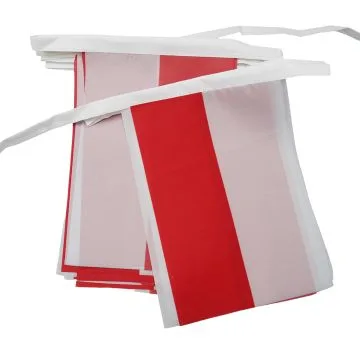 GUIRLANDE 6 mètres 20 DRAPEAUX POLOGNE 21x15 cm - DRAPEAU POLONAIS 15 x 21 cm