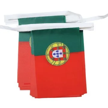 GUIRLANDE 6 mètres 20 DRAPEAUX PORTUGAL 21x15 cm - DRAPEAU PORTUGAIS 15 x 21 cm