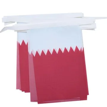 GUIRLANDE 6 mètres 20 DRAPEAUX QATAR 21x15 cm - DRAPEAU QATARIEN 15 x 21 cm