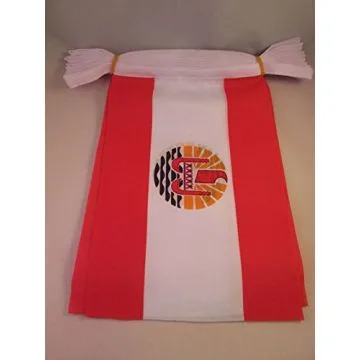 GUIRLANDE 6 mètres 20 DRAPEAUX POLYNÉSIE FRANÇAISE 21x15 cm - DRAPEAU POLYNÉSIEN 15 x 21 cm