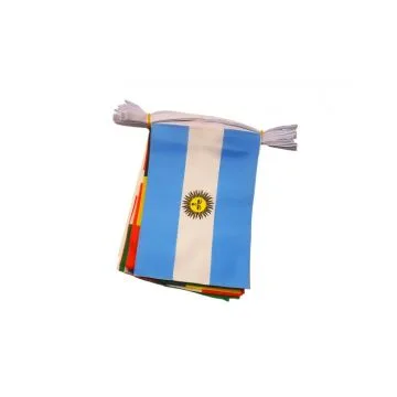 Guirlande 7 mètres 24 Drapeaux Coupe du monde féminine de football France 2019 21x15 cm - Drapeau Championnat du Monde 15 x 21 cm