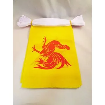 GUIRLANDE 6 mètres 20 DRAPEAUX WALLONIE 21x15 cm - DRAPEAU WALLON 15 x 21 cm