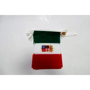 Guirlande 6 mètres 20 Drapeaux naval militaire de l\'Italie 21x15 cm - Drapeau italien 15 x 21 cm