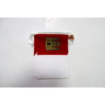 Guirlande 6 mètres 20 Drapeaux Castille-la-Manche 21x15 cm - Drapeau de Castilla La Mancha 15 x 21 cm