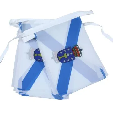 GUIRLANDE 6 mètres 20 DRAPEAUX GALICE 21x15 cm - DRAPEAU DE GALICIA 15 x 21 cm