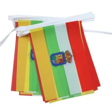 Guirlande 6 mètres 20 Drapeaux La Rioja 21x15 cm - Drapeau de la Rioja 15 x 21 cm