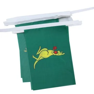 Guirlande 6 mètres 20 Drapeaux Boxing Kangourou 21x15 cm - Drapeau Boxing Kangourou 15 x 21 cm