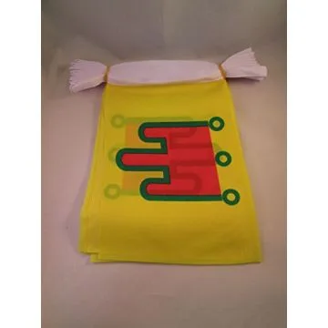 GUIRLANDE 6 mètres 20 DRAPEAUX AUVERGNE 21x15 cm - DRAPEAU AUVERGNAT 15 x 21 cm