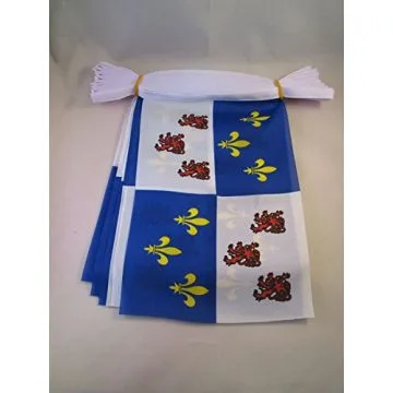 GUIRLANDE 6 mètres 20 DRAPEAUX PICARDIE 21x15 cm - DRAPEAU PICARD 15 x 21 cm
