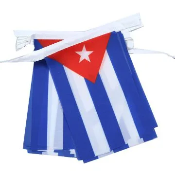 GUIRLANDE 6 mètres 20 DRAPEAUX CUBA 21x15 cm - DRAPEAU CUBAIN 15 x 21 cm