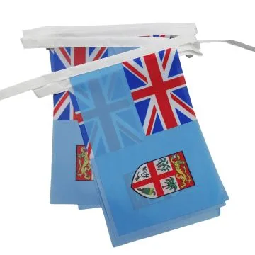 GUIRLANDE 6 mètres 20 DRAPEAUX FIDJI 21x15 cm - DRAPEAU FIDJIEN 15 x 21 cm