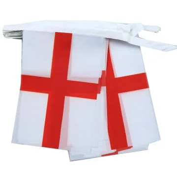 GUIRLANDE 6 mètres 20 DRAPEAUX ANGLETERRE 21x15 cm - DRAPEAU ANGLAIS 15 x 21 cm