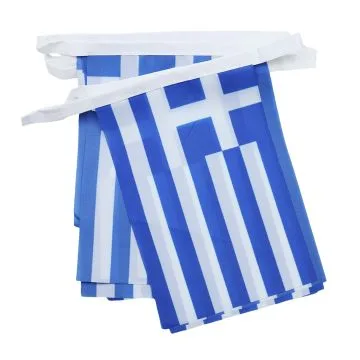 GUIRLANDE 6 mètres 20 DRAPEAUX GRÈCE 21x15 cm - DRAPEAU GREC 15 x 21 cm